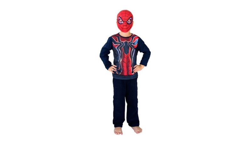 Kit Spiderman Remera Máscara Con Luz Cad132710 Kinderland