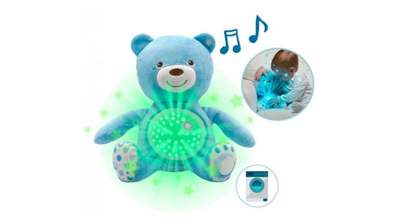 Chicco - Peluche proyector Baby Bear en azul
