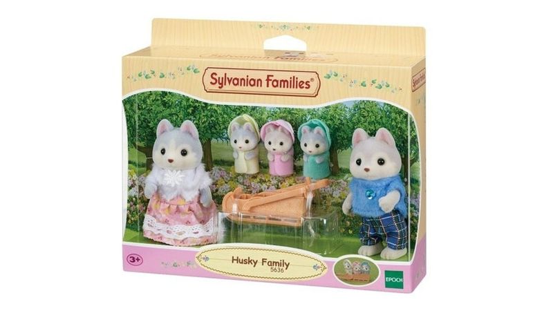  Sylvanian Families 5636 Familia Husky - casa de muñecas:  Juguetes y juegos
