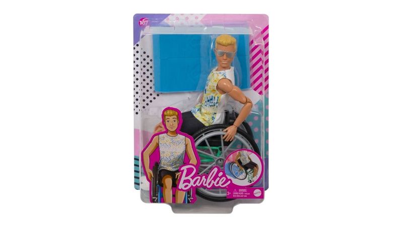 Muñeco Silla De Ruedas Ken Barbie Fashionista Gwx93 Kinderland