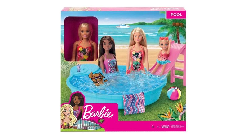 Muneca Barbie Con Piscina Glam Ghl91 Mattel Kinderland