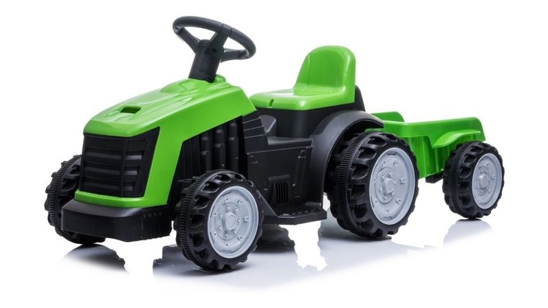 Tractor Con Acoplado A Bater a Cn shj61908t Verde Kinderland