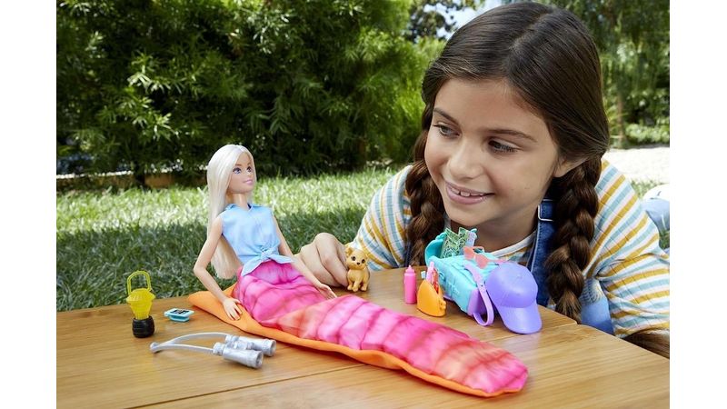 Muñeca Barbie Camping Malibu Hdf73 Mattel Kinderland