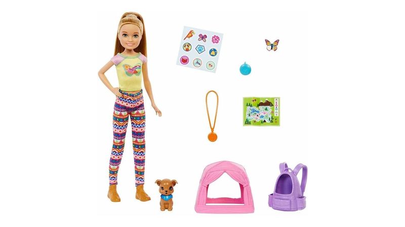 Mu eca Barbie Camping Con Mascota Hdf69 Mattel Kinderland