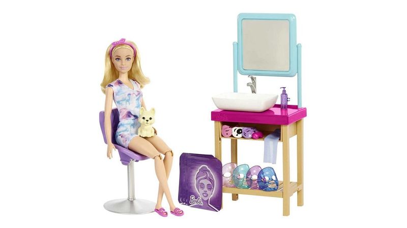 Mu eca Barbie D a De Spa Con Mascarillas Hcm82 Mattel Kinderland