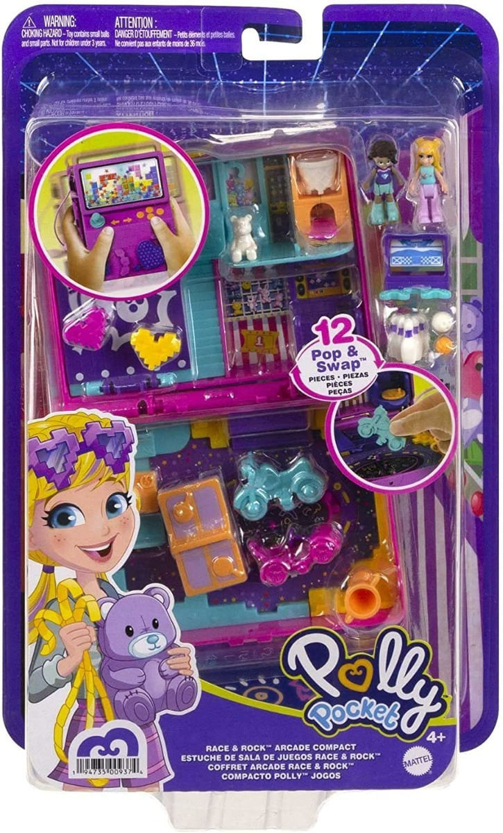 Polly Pocket Set De Juego Race Rock Arcade Hcg15 Mattel Kinderland