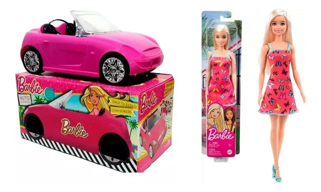 Muñeca barbie hotsell con auto