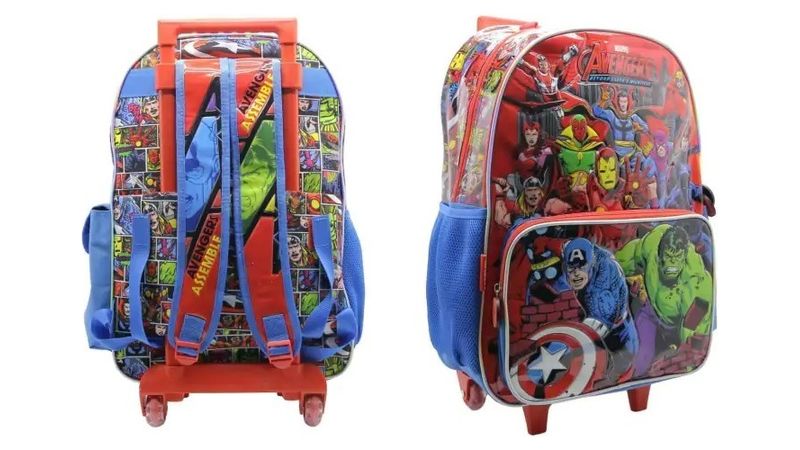 Mochila Con Carro 18 Pulg Avengers Sp589