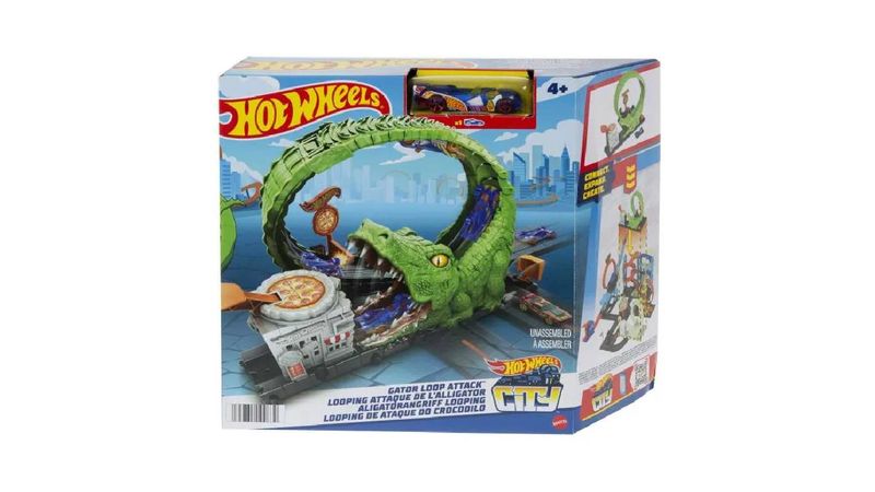 Pista Hot Wheel Pista De Carros De Cocodrilo Hot Wheels City Pista