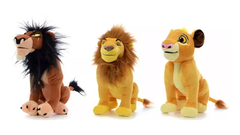 El Rey León Combo Peluches 40cm Mufasa Simba Scar Exclusivo