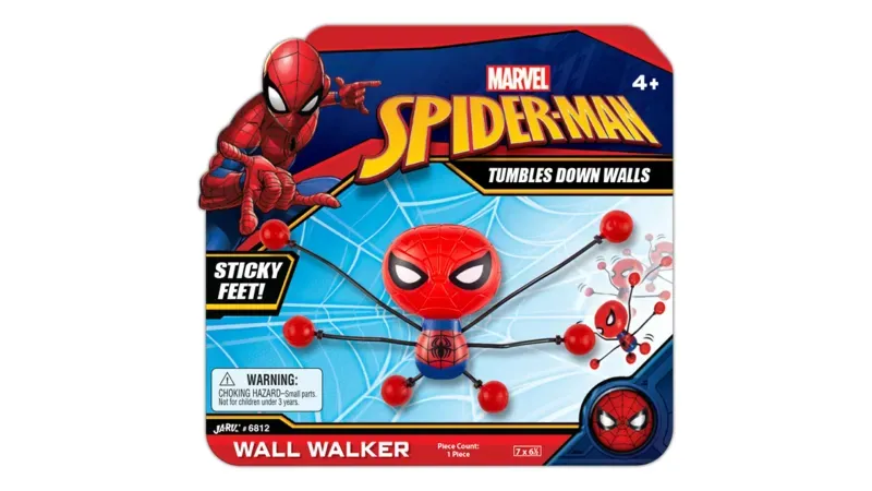 Muñeco Spiderman Wall Walker Sticky Feet 6812 Kinderland