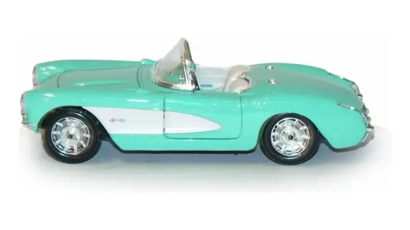 Maisto Modellauto Chevrolet Corvette '57 – Mintgrün, Detailgetreu, Mit Beweglichen Teilen